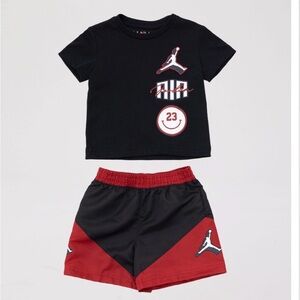 Jordan Black Tee with Red Jumpman Logo, Size 4T